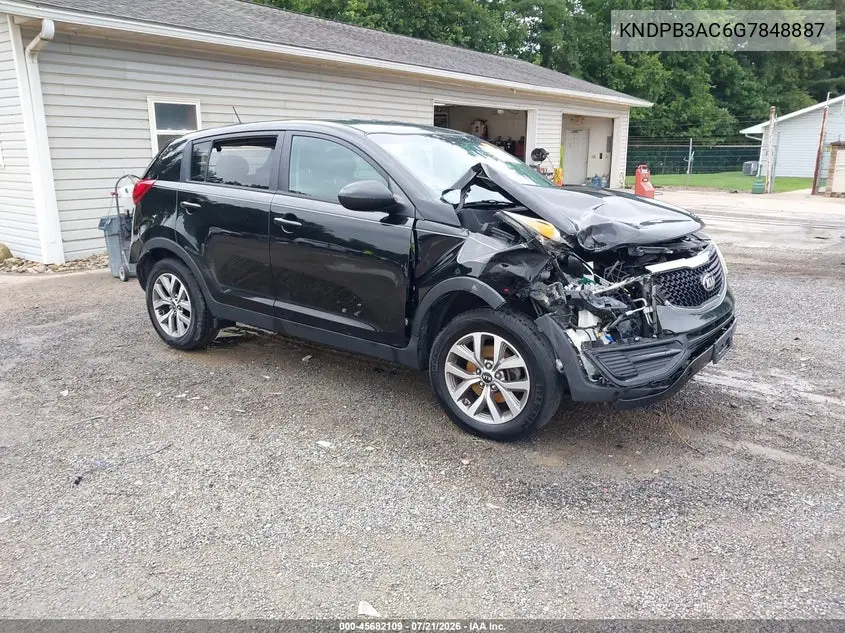 2016 Kia Sportage Lx VIN: KNDPB3AC6G7848887 Lot: 45682109