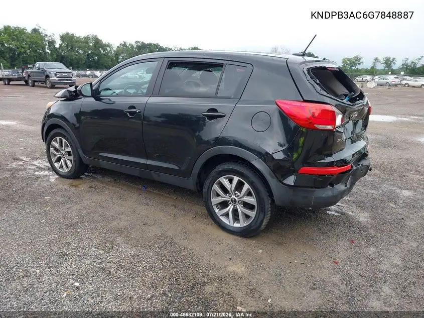 2016 Kia Sportage Lx VIN: KNDPB3AC6G7848887 Lot: 45682109