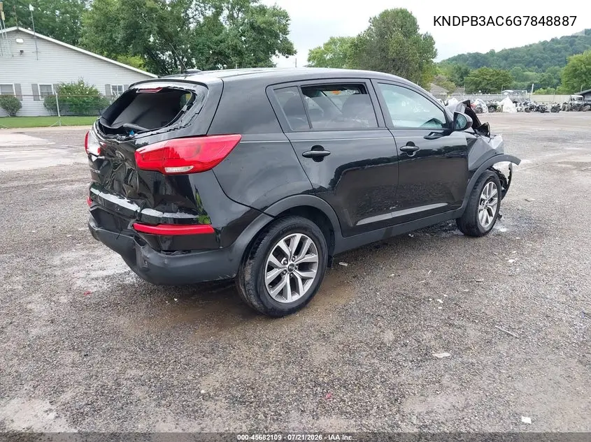 2016 Kia Sportage Lx VIN: KNDPB3AC6G7848887 Lot: 45682109