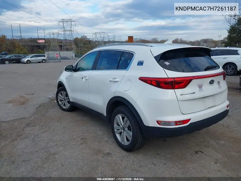 KNDPMCAC7H7261187 2017 Kia Sportage Lx