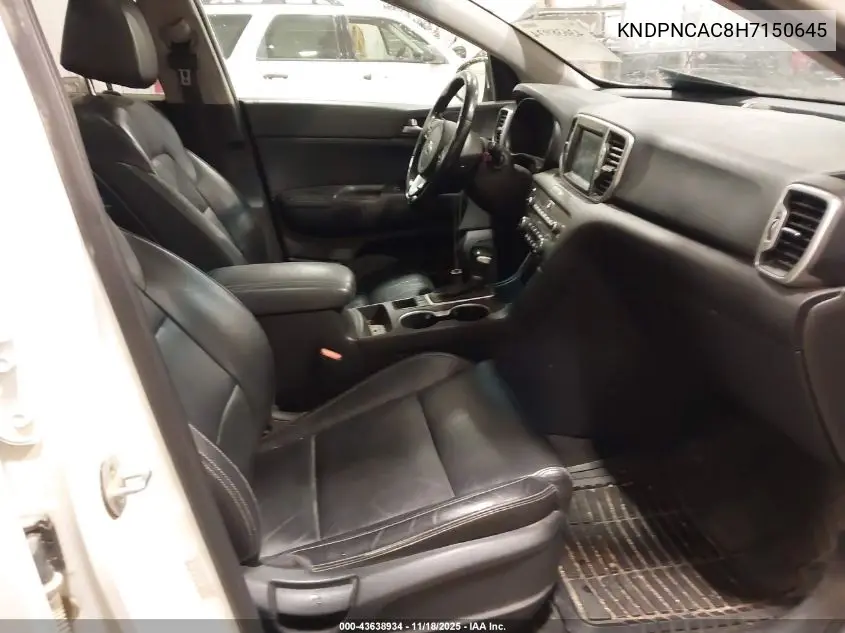 KNDPNCAC8H7150645 2017 Kia Sportage Ex