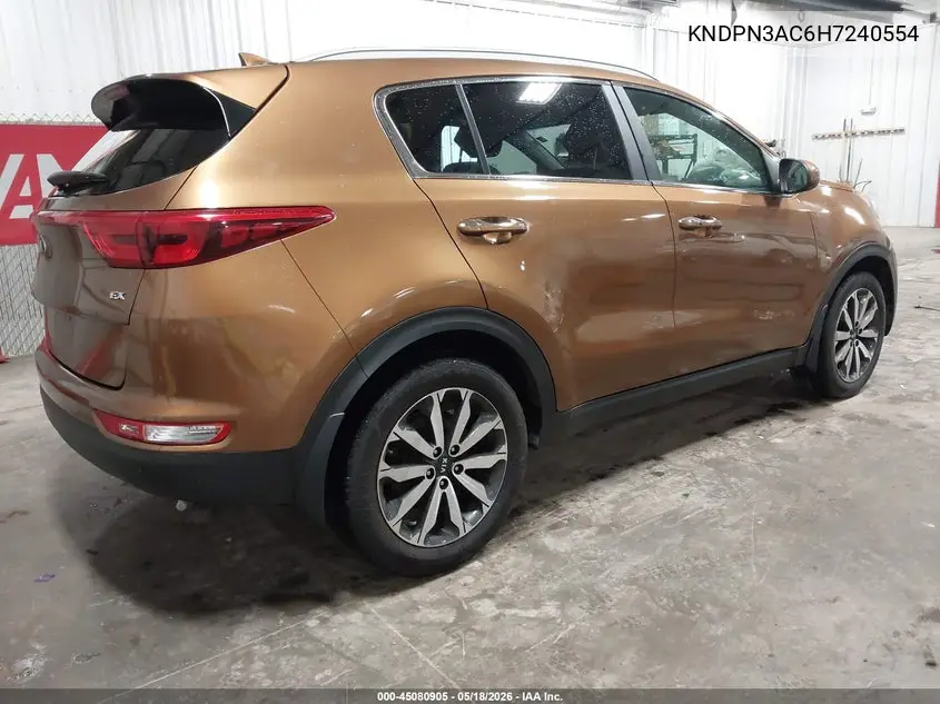 KNDPN3AC6H7240554 2017 Kia Sportage Ex