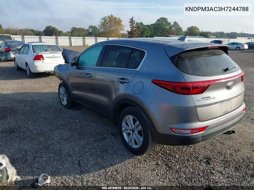 KNDPM3AC3H7244788 2017 Kia Sportage Lx