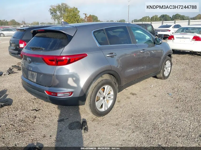 KNDPM3AC3H7244788 2017 Kia Sportage Lx