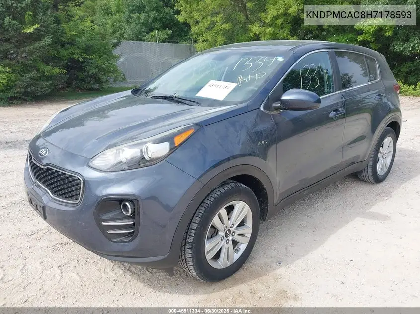 2017 Kia Sportage Lx VIN: KNDPMCAC8H7178593 Lot: 45511334