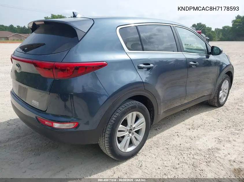 2017 Kia Sportage Lx VIN: KNDPMCAC8H7178593 Lot: 45511334