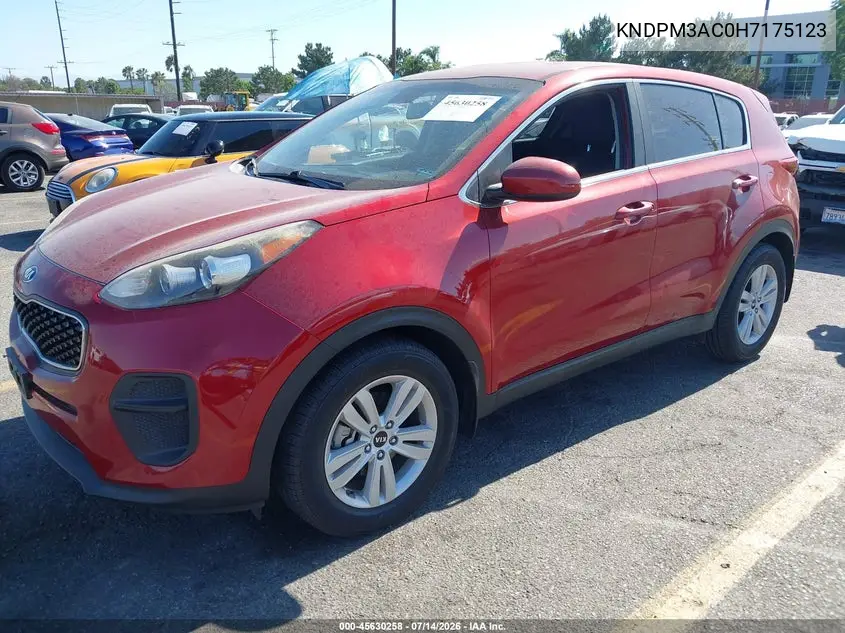 2017 Kia Sportage Lx VIN: KNDPM3AC0H7175123 Lot: 45630258