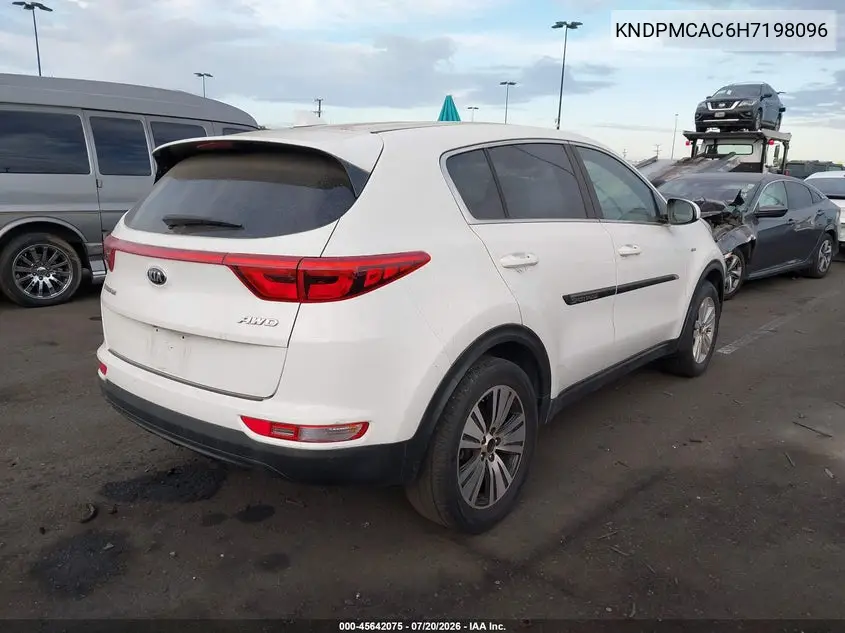 2017 Kia Sportage Lx VIN: KNDPMCAC6H7198096 Lot: 45642075