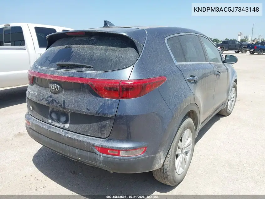 2018 Kia Sportage Lx VIN: KNDPM3AC5J7343148 Lot: 45668597