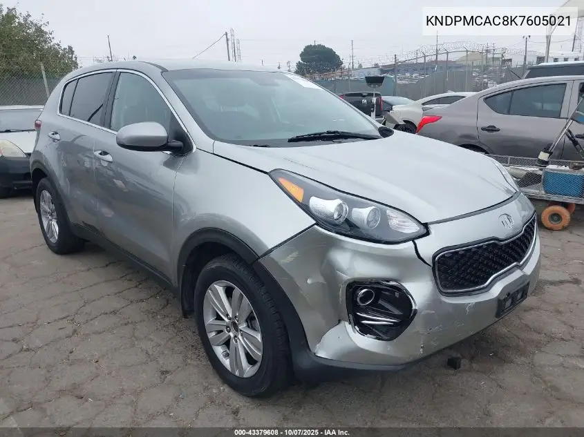 KNDPMCAC8K7605021 2019 Kia Sportage Lx