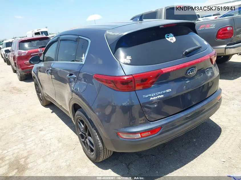 2019 Kia Sportage Lx VIN: KNDPM3AC5K7515941 Lot: 45389361