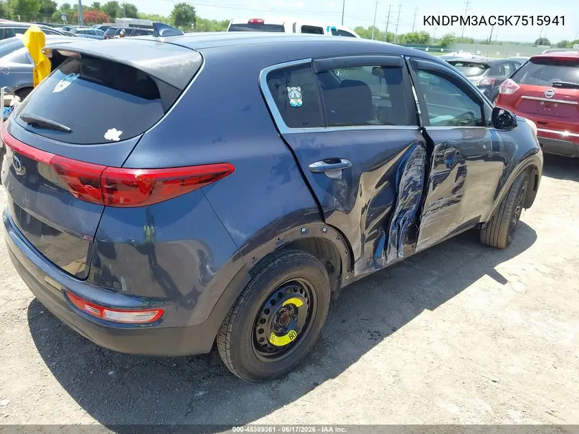 2019 Kia Sportage Lx VIN: KNDPM3AC5K7515941 Lot: 45389361