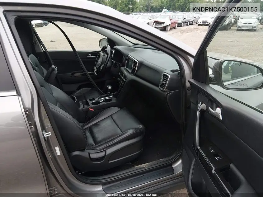 2019 Kia Sportage Ex VIN: KNDPNCAC1K7500155 Lot: 45412749