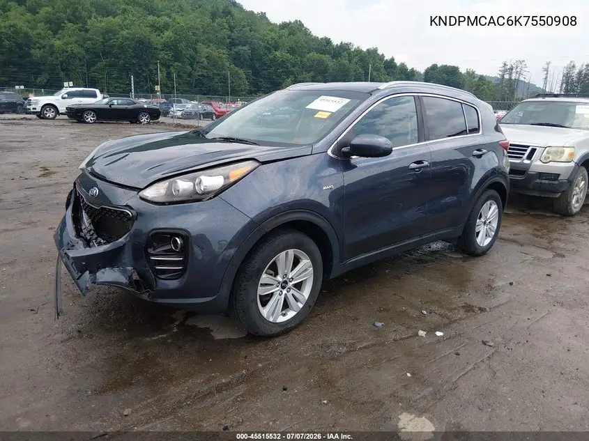 2019 Kia Sportage Lx VIN: KNDPMCAC6K7550908 Lot: 45515532