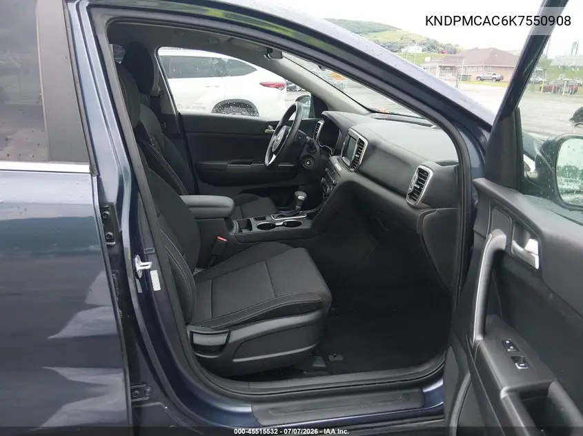 2019 Kia Sportage Lx VIN: KNDPMCAC6K7550908 Lot: 45515532