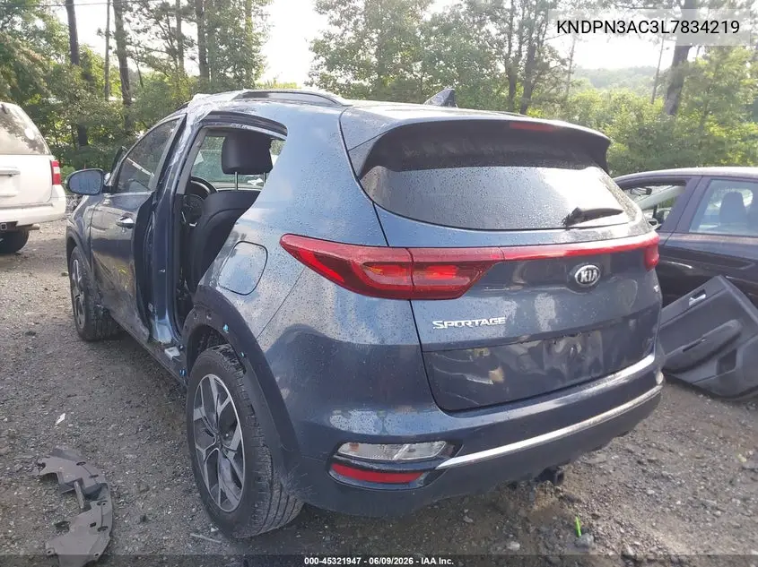 2020 Kia Sportage Ex VIN: KNDPN3AC3L7834219 Lot: 45321947