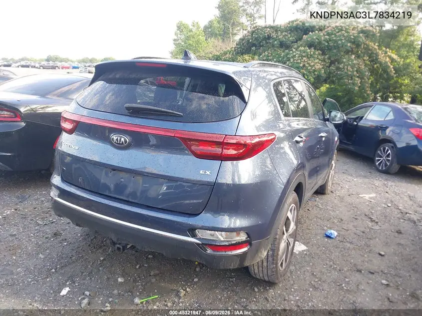 2020 Kia Sportage Ex VIN: KNDPN3AC3L7834219 Lot: 45321947