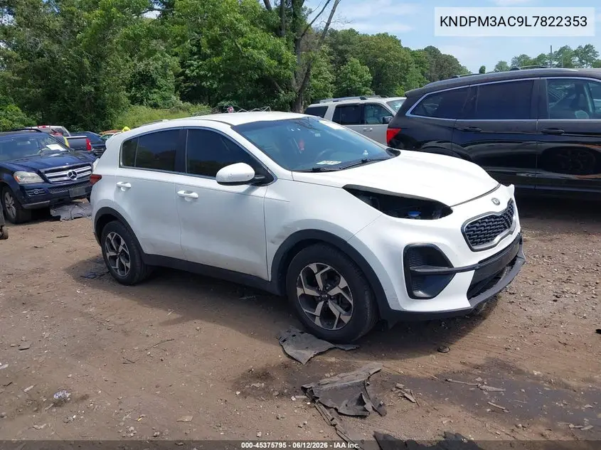 2020 Kia Sportage Lx VIN: KNDPM3AC9L7822353 Lot: 45375795