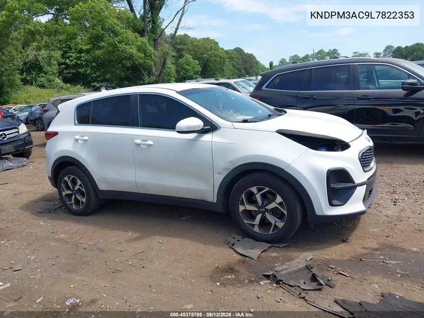 2020 Kia Sportage Lx VIN: KNDPM3AC9L7822353 Lot: 45375795