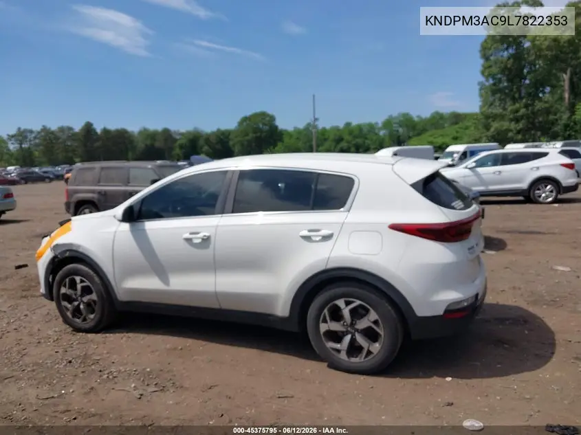 2020 Kia Sportage Lx VIN: KNDPM3AC9L7822353 Lot: 45375795
