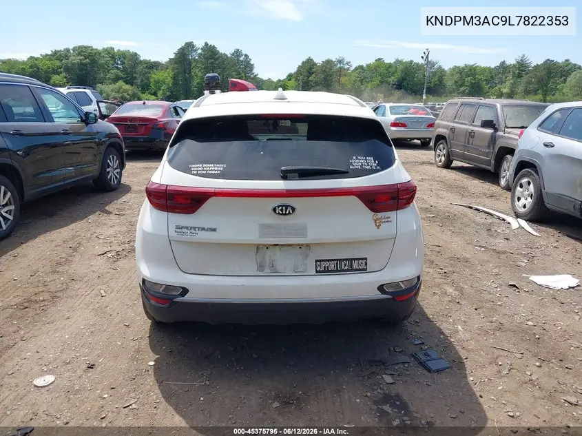 2020 Kia Sportage Lx VIN: KNDPM3AC9L7822353 Lot: 45375795