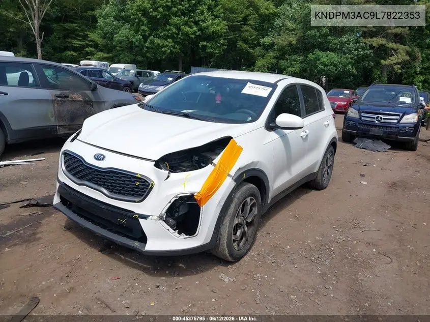 2020 Kia Sportage Lx VIN: KNDPM3AC9L7822353 Lot: 45375795