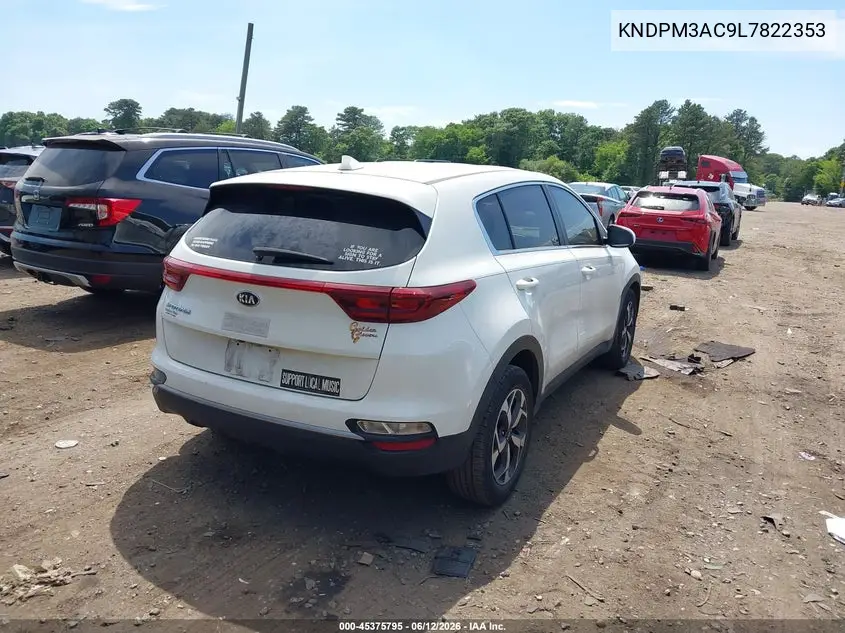 2020 Kia Sportage Lx VIN: KNDPM3AC9L7822353 Lot: 45375795