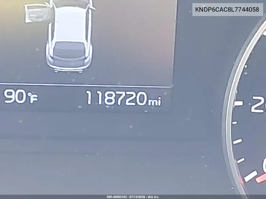 2020 Kia Sportage S VIN: KNDP6CAC8L7744058 Lot: 45593183