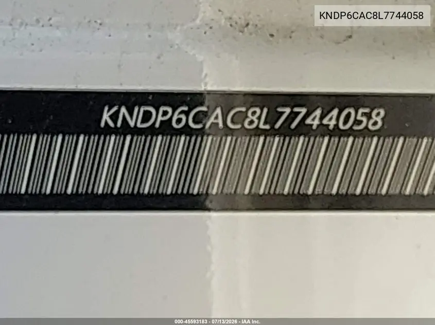 2020 Kia Sportage S VIN: KNDP6CAC8L7744058 Lot: 45593183