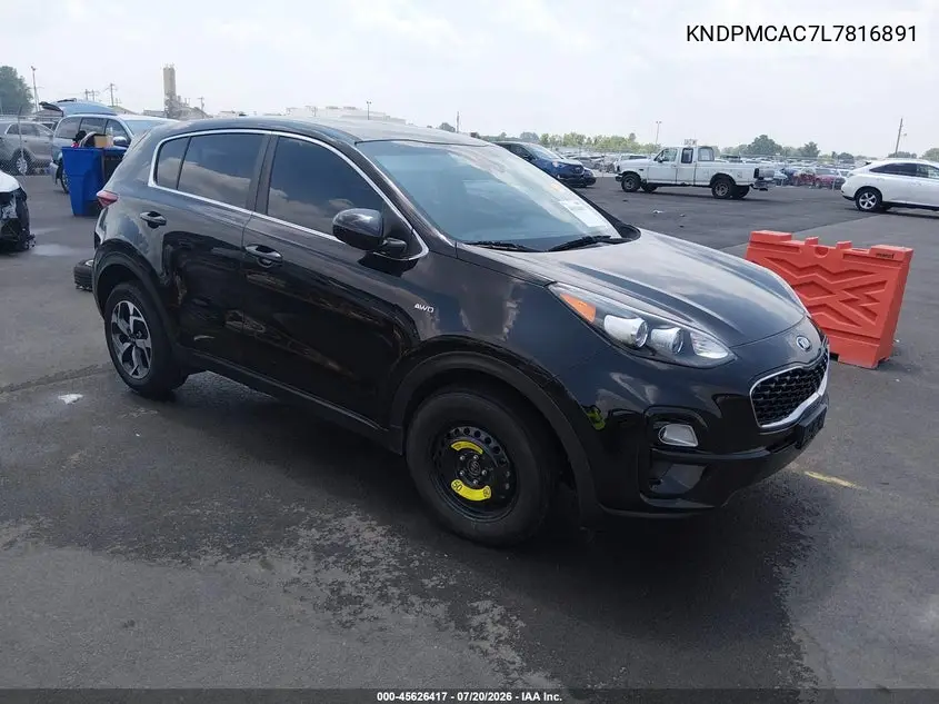 2020 Kia Sportage Lx VIN: KNDPMCAC7L7816891 Lot: 45626417