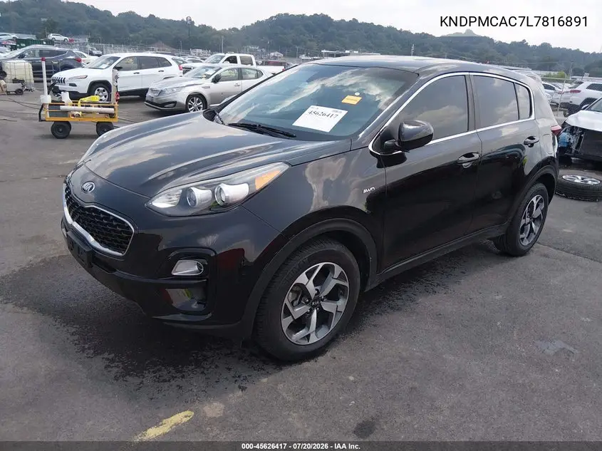 2020 Kia Sportage Lx VIN: KNDPMCAC7L7816891 Lot: 45626417