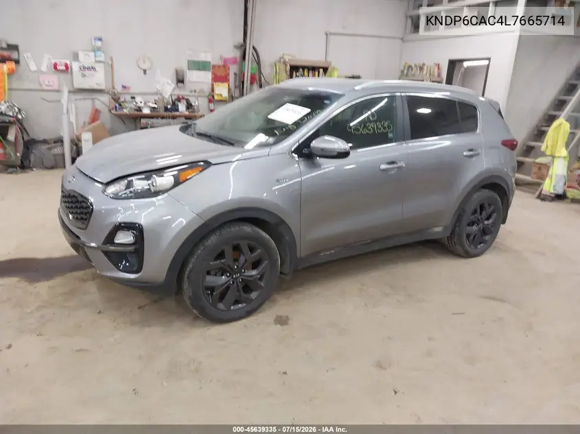 2020 Kia Sportage S VIN: KNDP6CAC4L7665714 Lot: 45639335