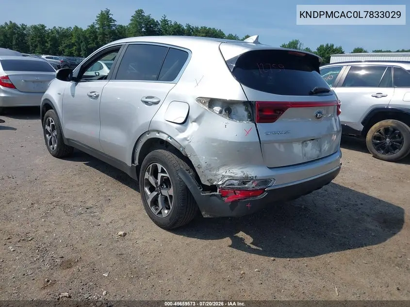 2020 Kia Sportage Lx VIN: KNDPMCAC0L7833029 Lot: 45659573