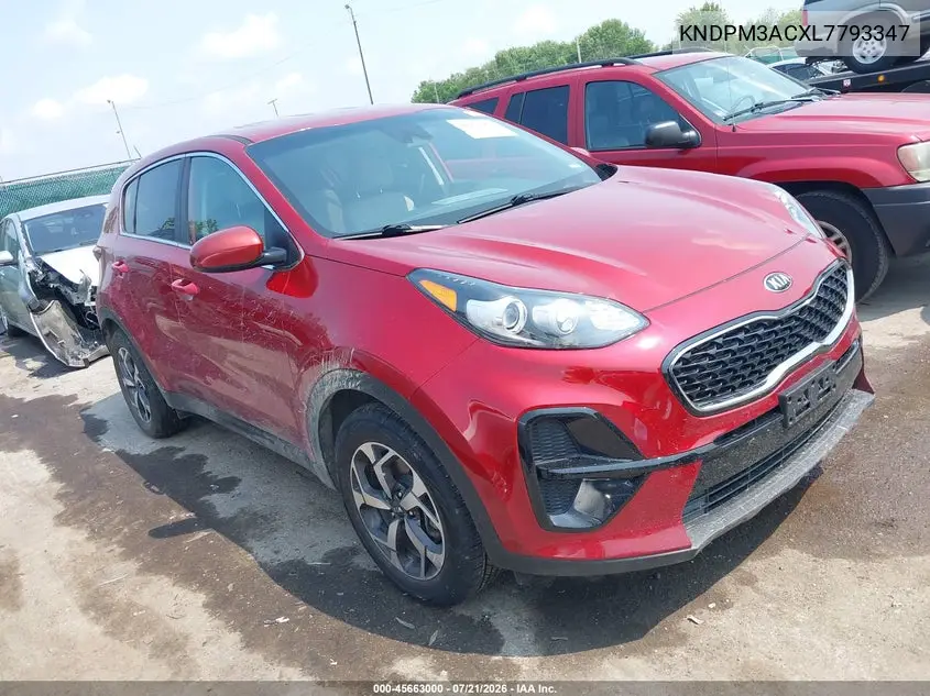 2020 Kia Sportage Lx VIN: KNDPM3ACXL7793347 Lot: 45663000