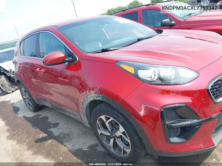 2020 Kia Sportage Lx VIN: KNDPM3ACXL7793347 Lot: 45663000