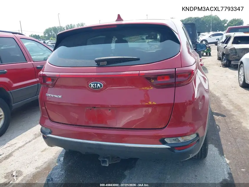2020 Kia Sportage Lx VIN: KNDPM3ACXL7793347 Lot: 45663000