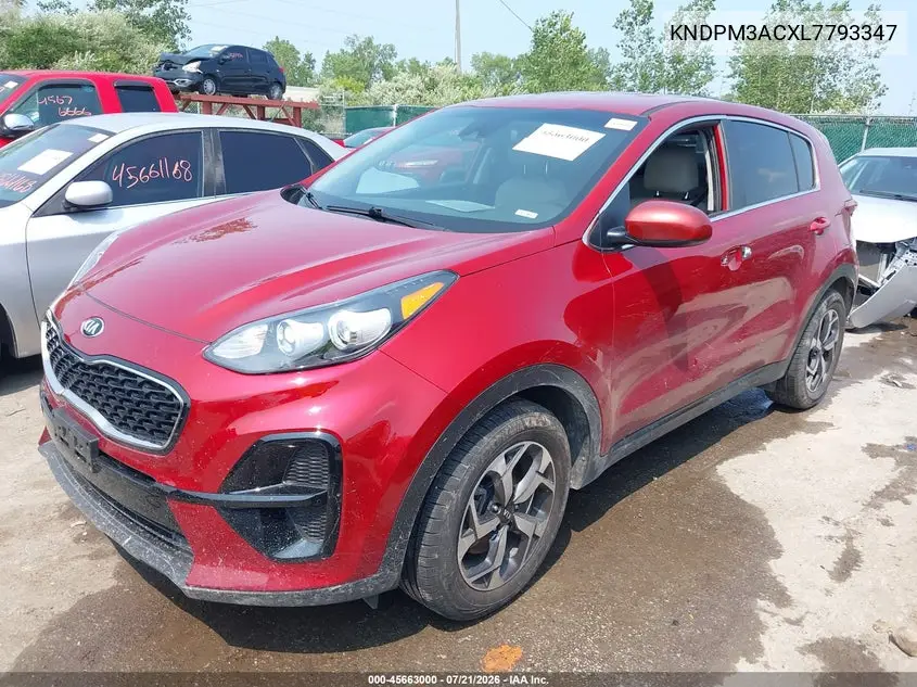 2020 Kia Sportage Lx VIN: KNDPM3ACXL7793347 Lot: 45663000