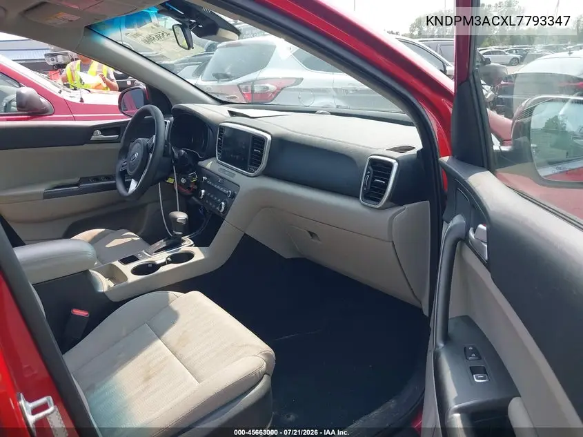 2020 Kia Sportage Lx VIN: KNDPM3ACXL7793347 Lot: 45663000