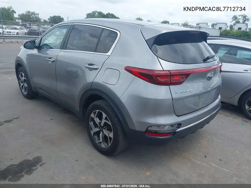 2020 Kia Sportage Lx VIN: KNDPMCAC8L7712734 Lot: 45687942