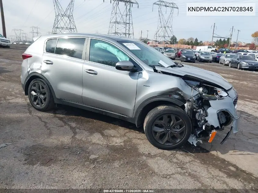 KNDPMCAC2N7028345 2022 Kia Sportage Lx