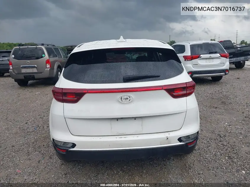 2022 Kia Sportage Lx VIN: KNDPMCAC3N7016737 Lot: 45682994
