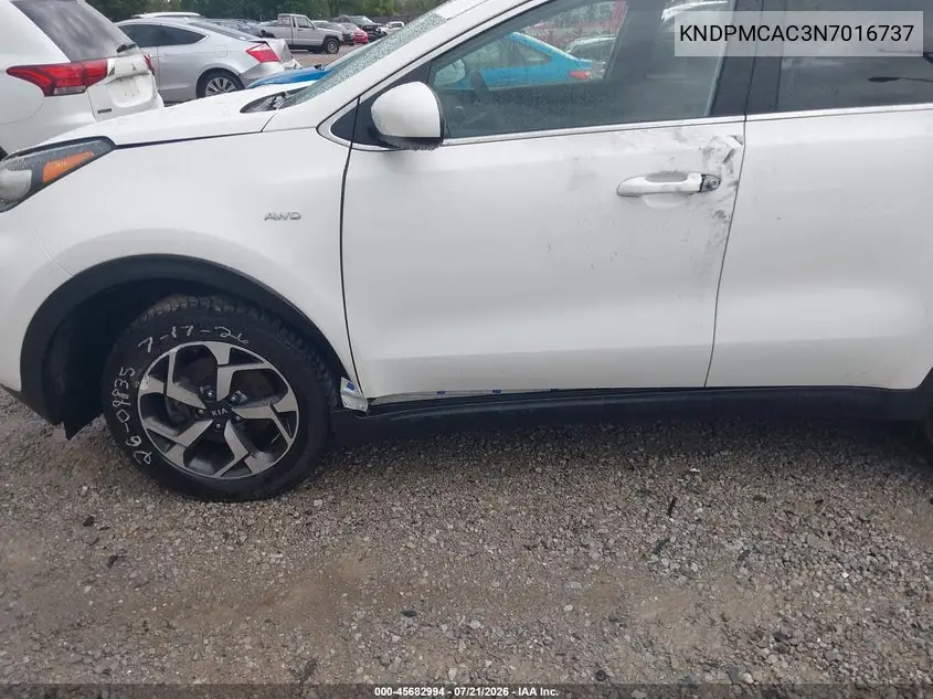2022 Kia Sportage Lx VIN: KNDPMCAC3N7016737 Lot: 45682994