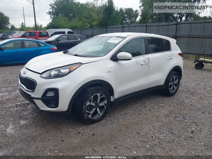2022 Kia Sportage Lx VIN: KNDPMCAC3N7016737 Lot: 45682994
