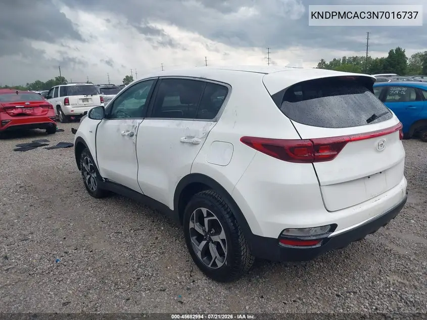 2022 Kia Sportage Lx VIN: KNDPMCAC3N7016737 Lot: 45682994