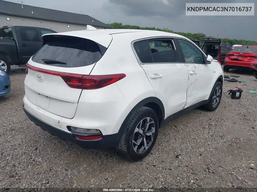 2022 Kia Sportage Lx VIN: KNDPMCAC3N7016737 Lot: 45682994