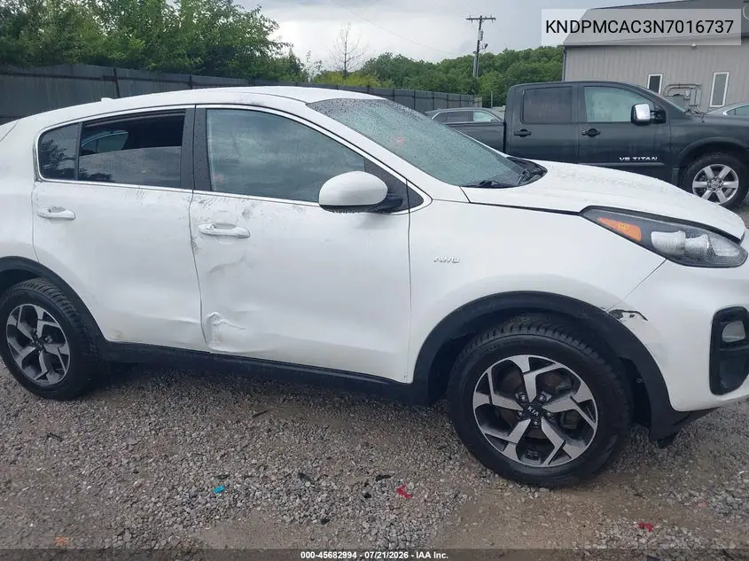 2022 Kia Sportage Lx VIN: KNDPMCAC3N7016737 Lot: 45682994
