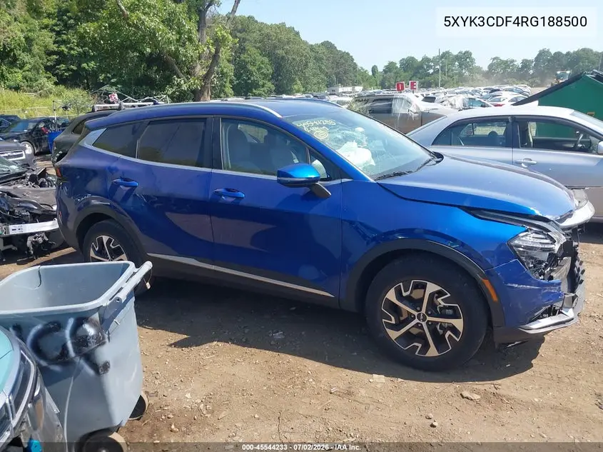 2024 Kia Sportage Ex VIN: 5XYK3CDF4RG188500 Lot: 45544233