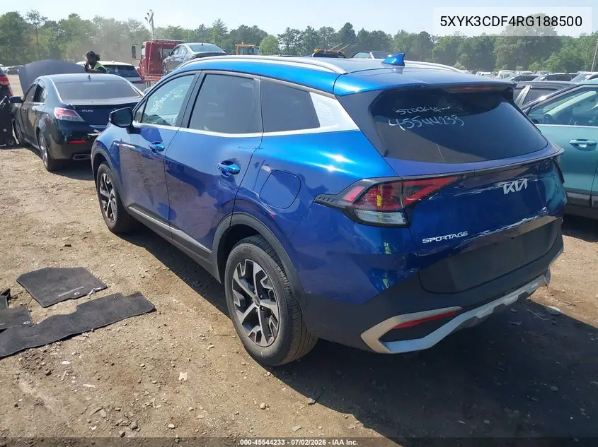 2024 Kia Sportage Ex VIN: 5XYK3CDF4RG188500 Lot: 45544233