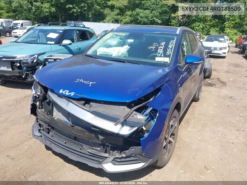 2024 Kia Sportage Ex VIN: 5XYK3CDF4RG188500 Lot: 45544233