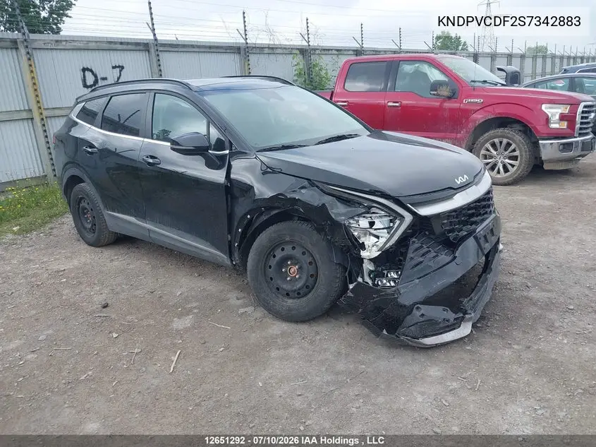 2025 Kia Sportage VIN: KNDPVCDF2S7342883 Lot: 12651292